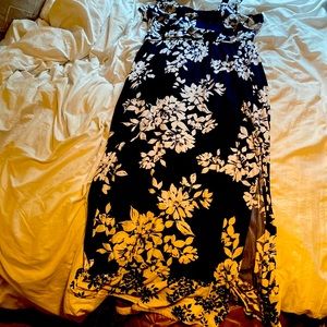 Navy floral spaghetti strap dress size XL